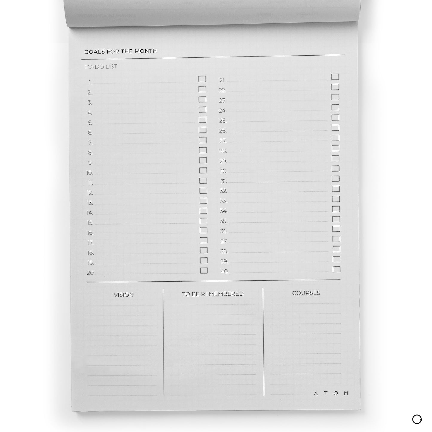 Grey Dateless Planner