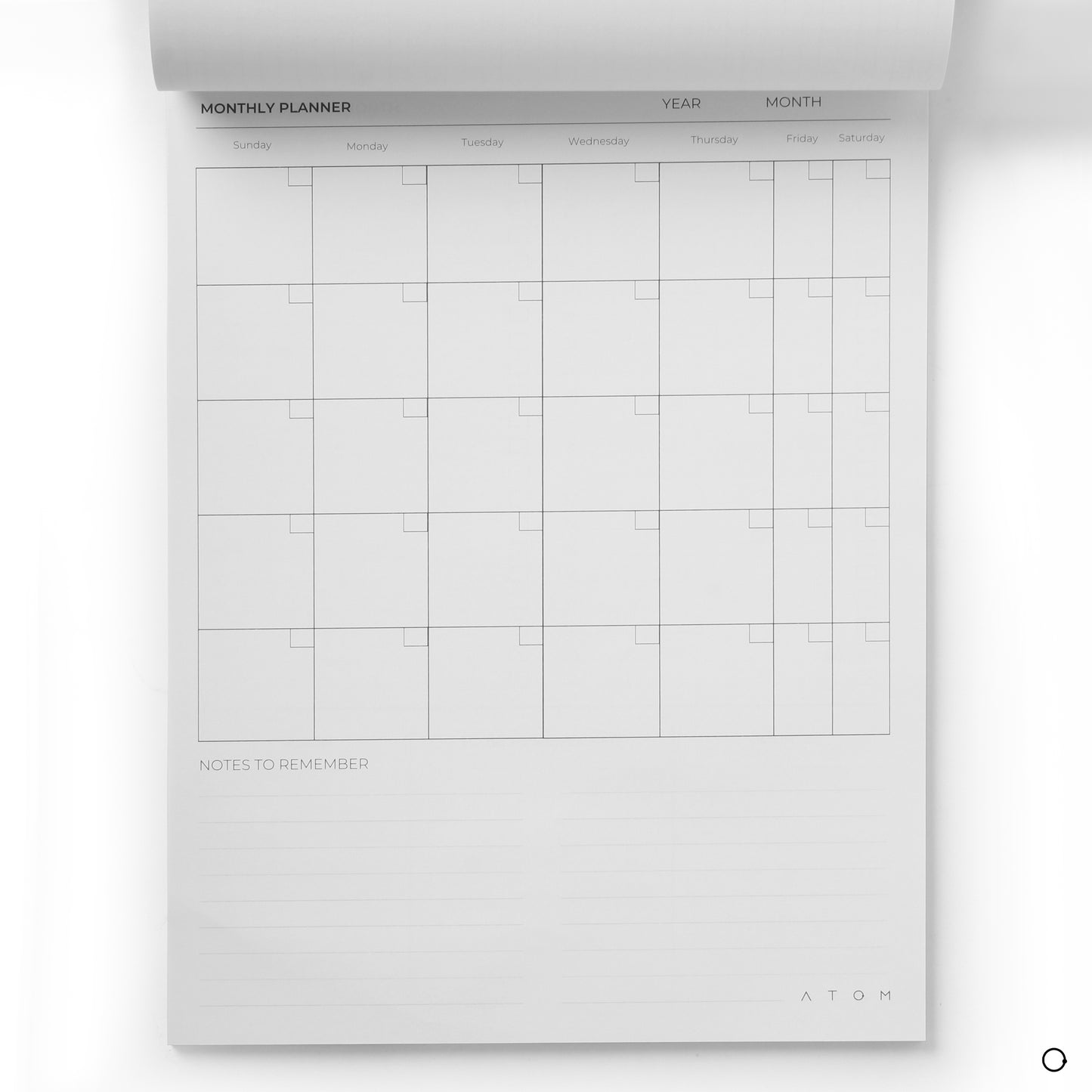 Grey Dateless Planner