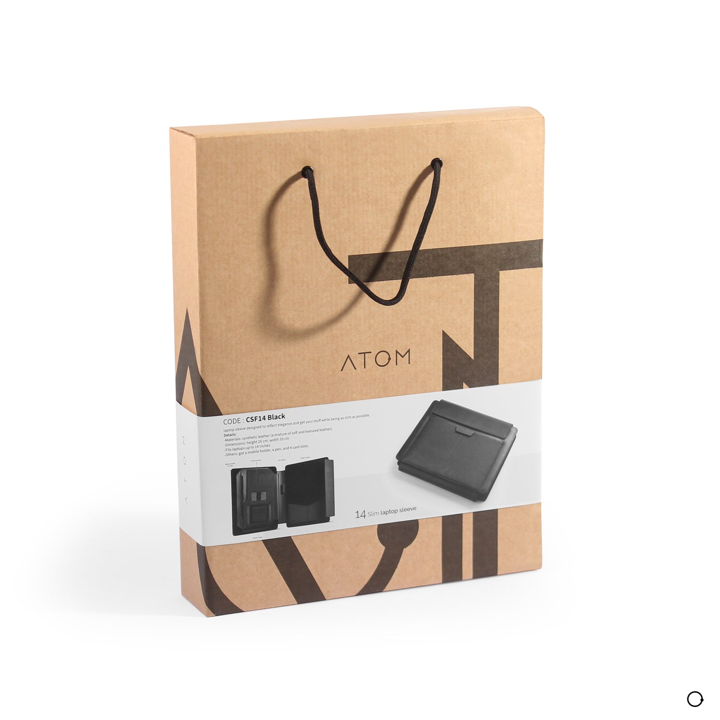 Black slim laptop sleeve