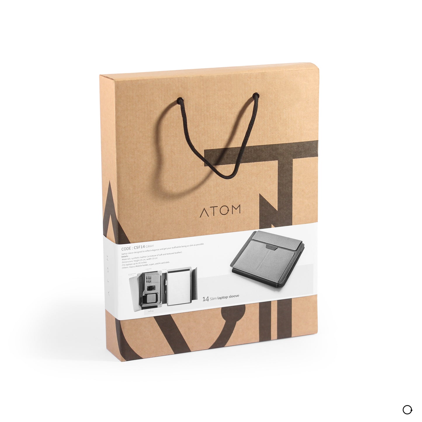 Gray slim laptop sleeve