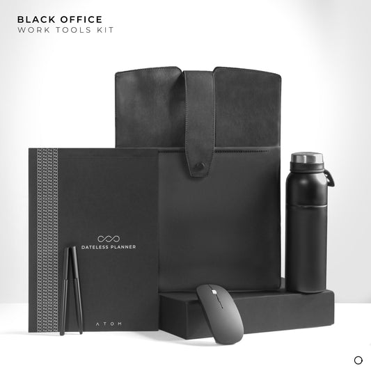 Black Office Work Tools Kit