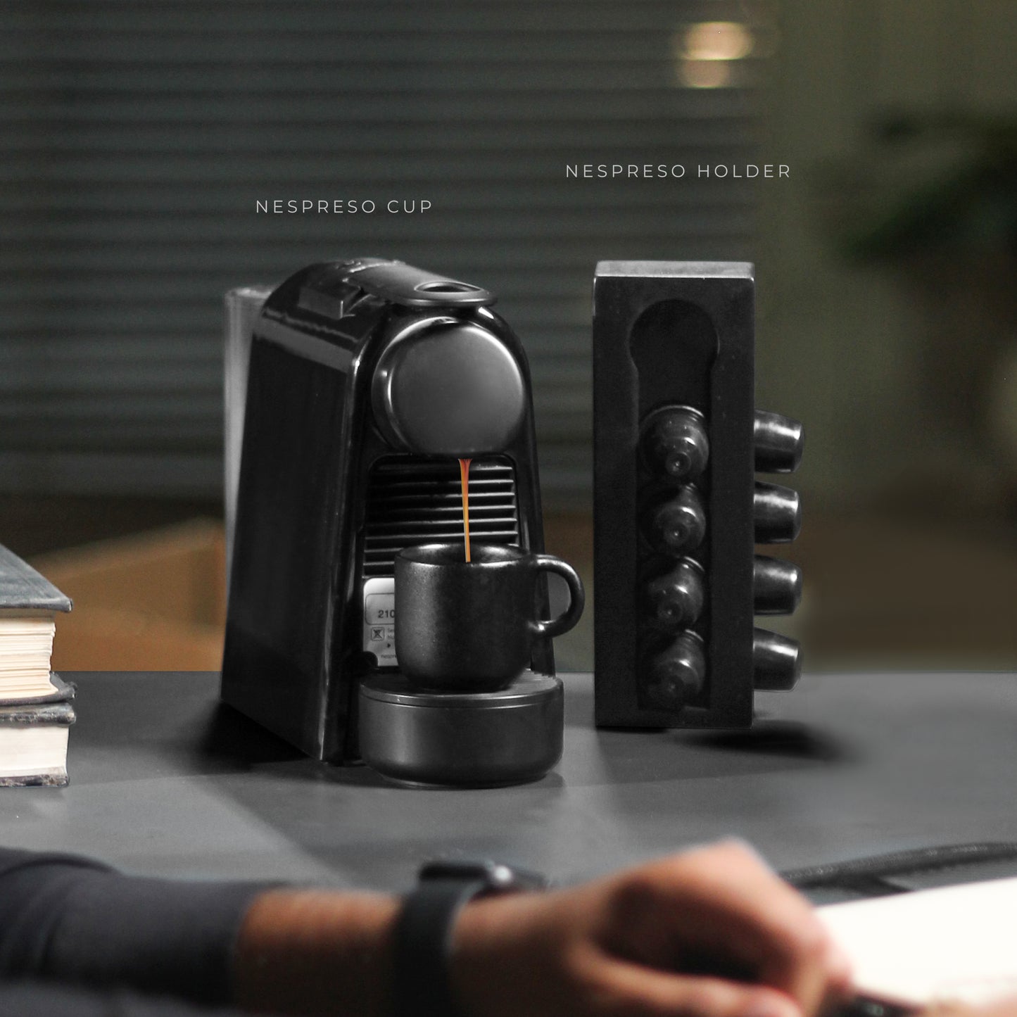 nespresso black holder