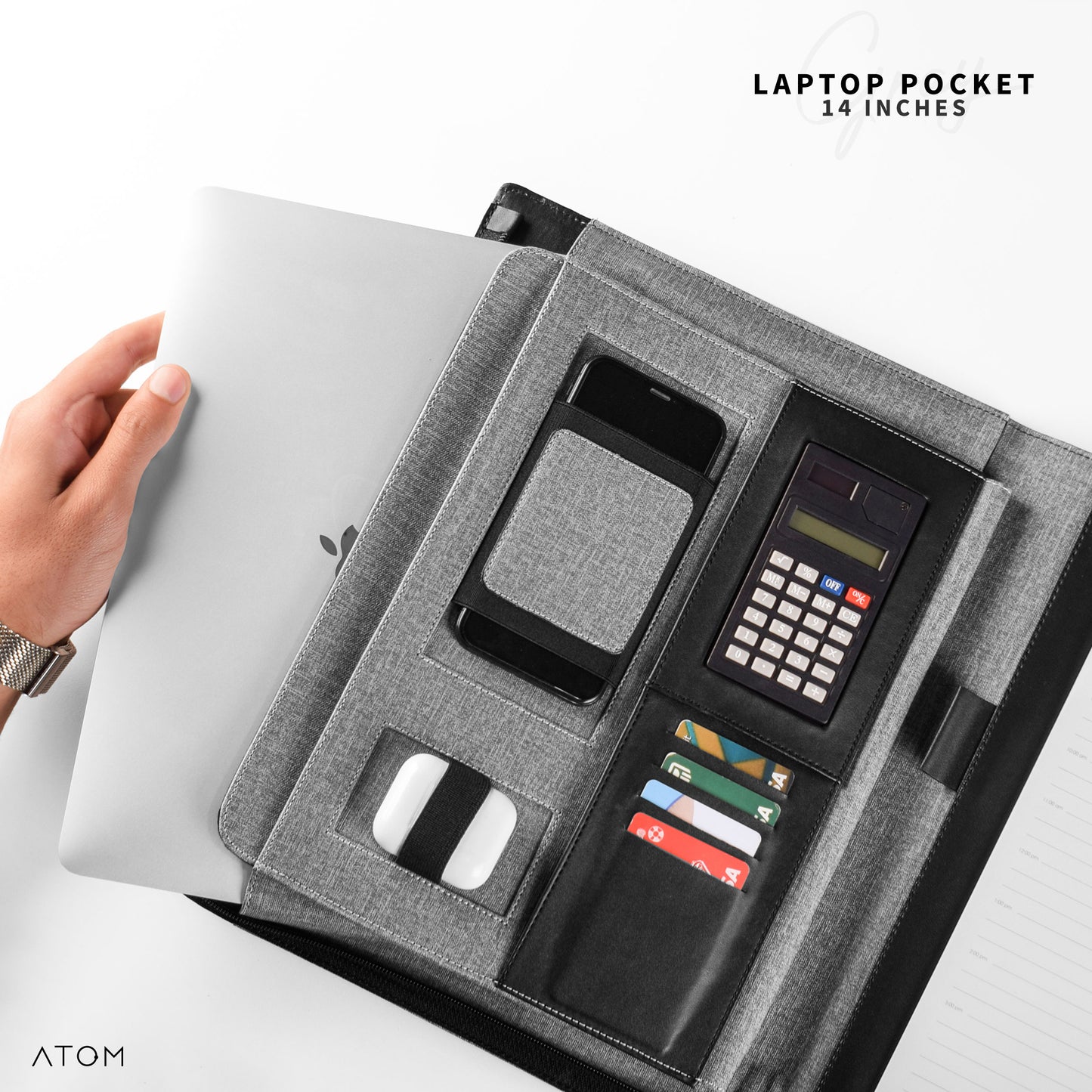 Grey premier laptop sleeve
