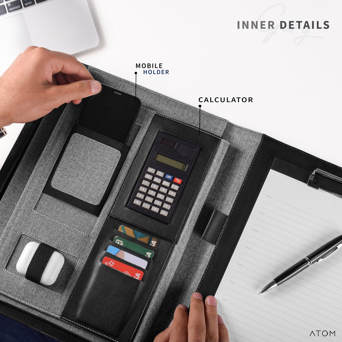 Grey premier laptop sleeve