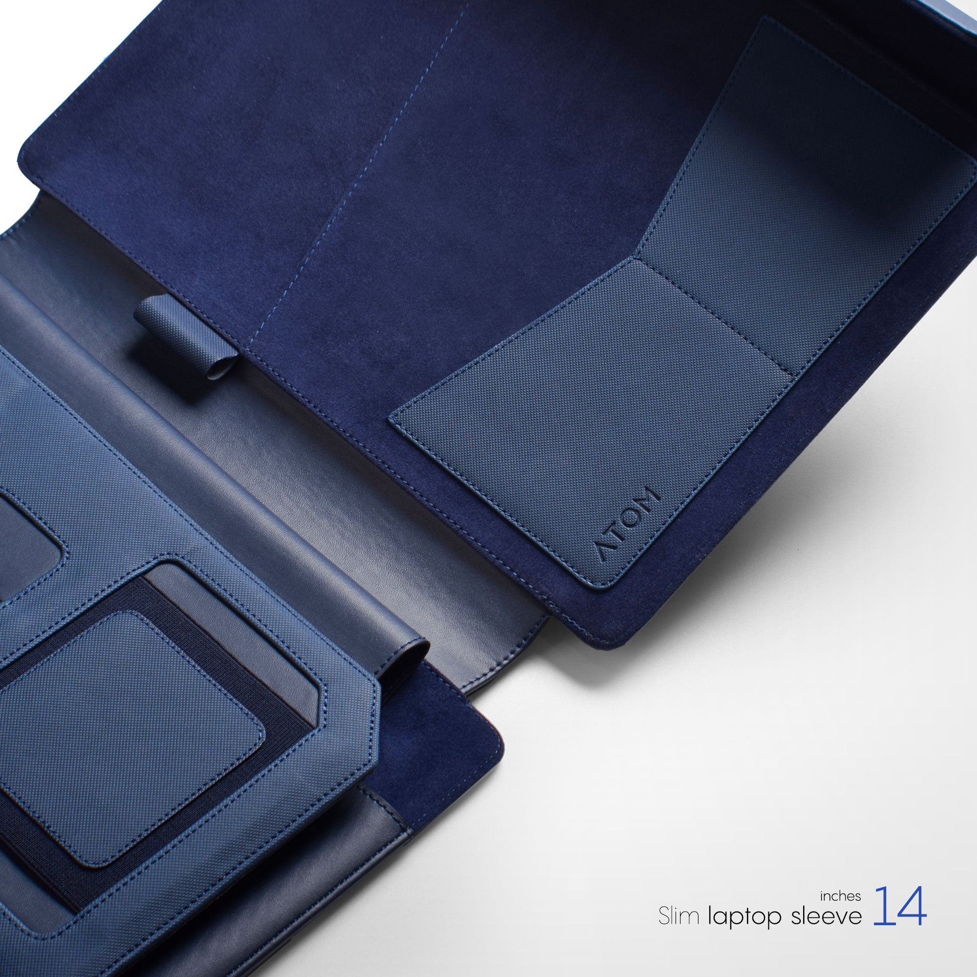 Navy slim laptop sleeve