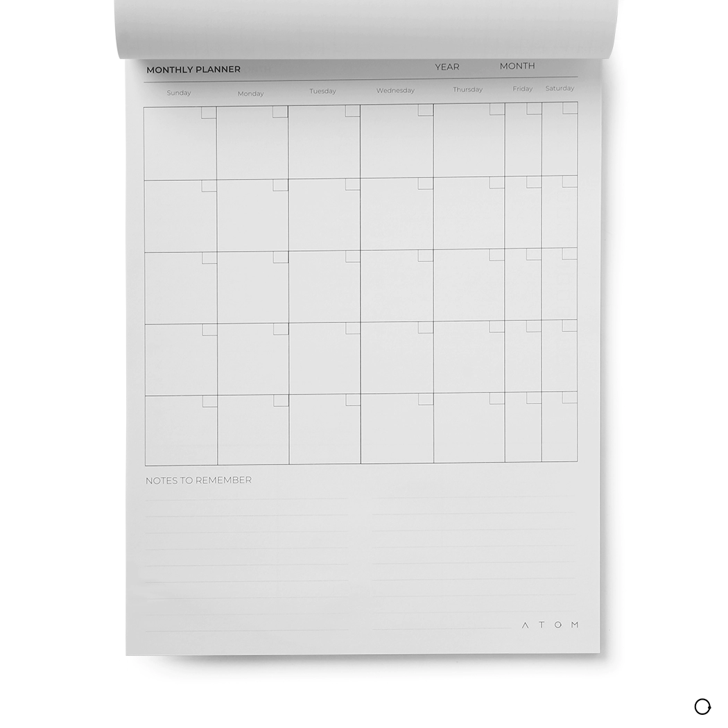 Grey Dateless Planner