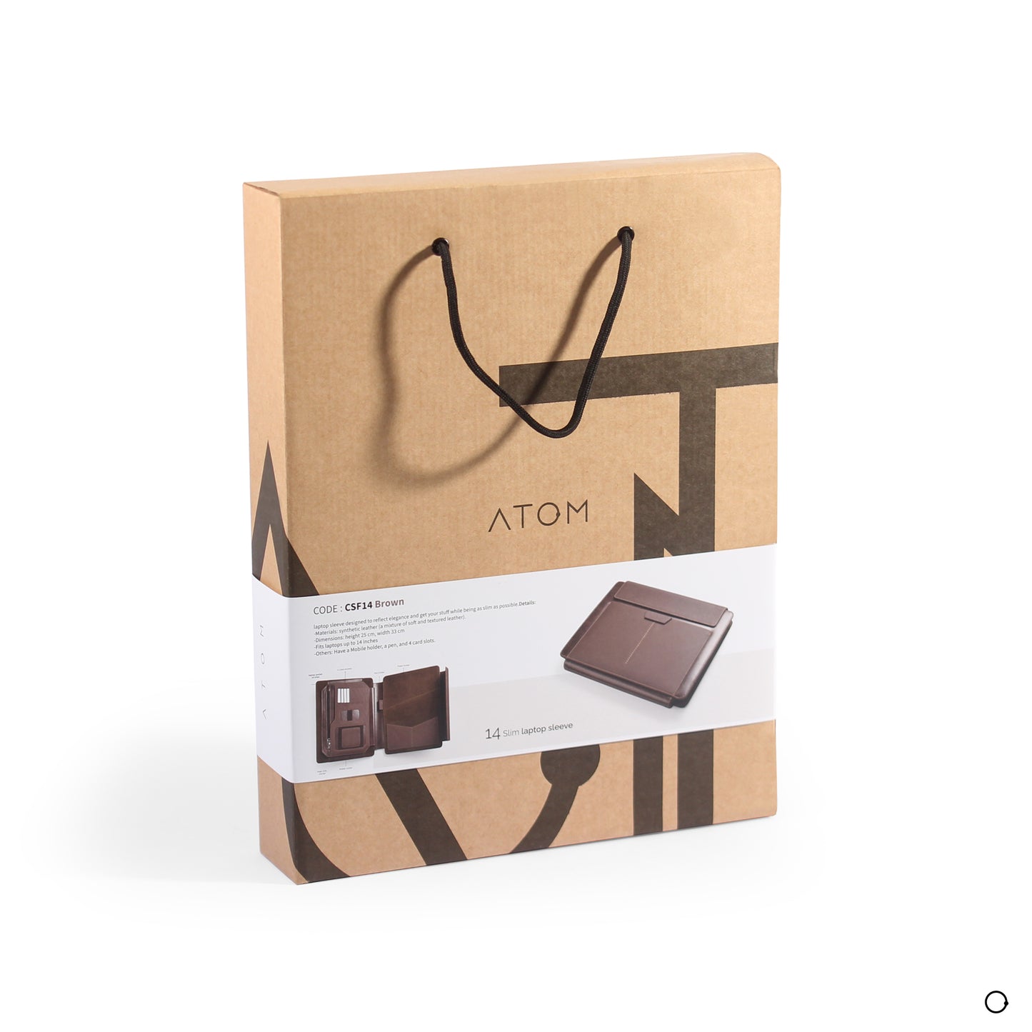 Brown slim laptop sleeve