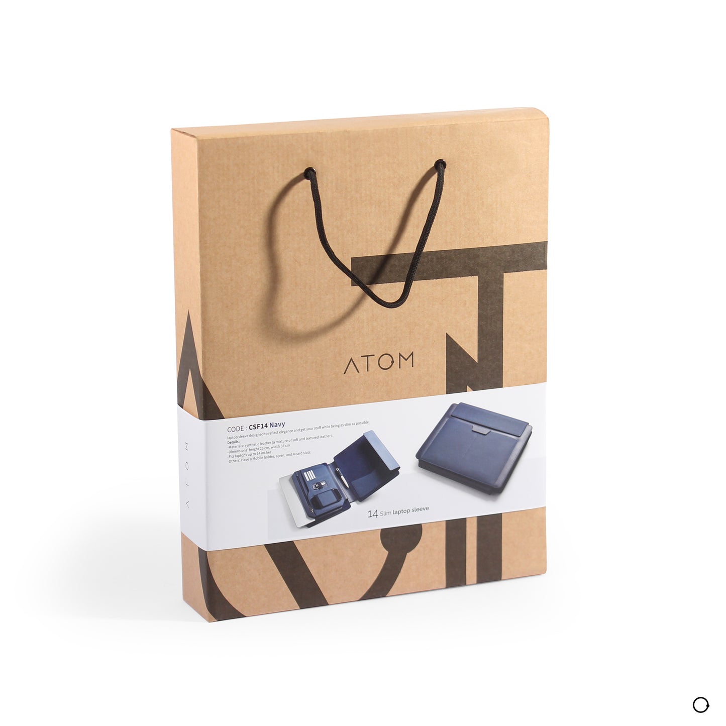 Navy slim laptop sleeve