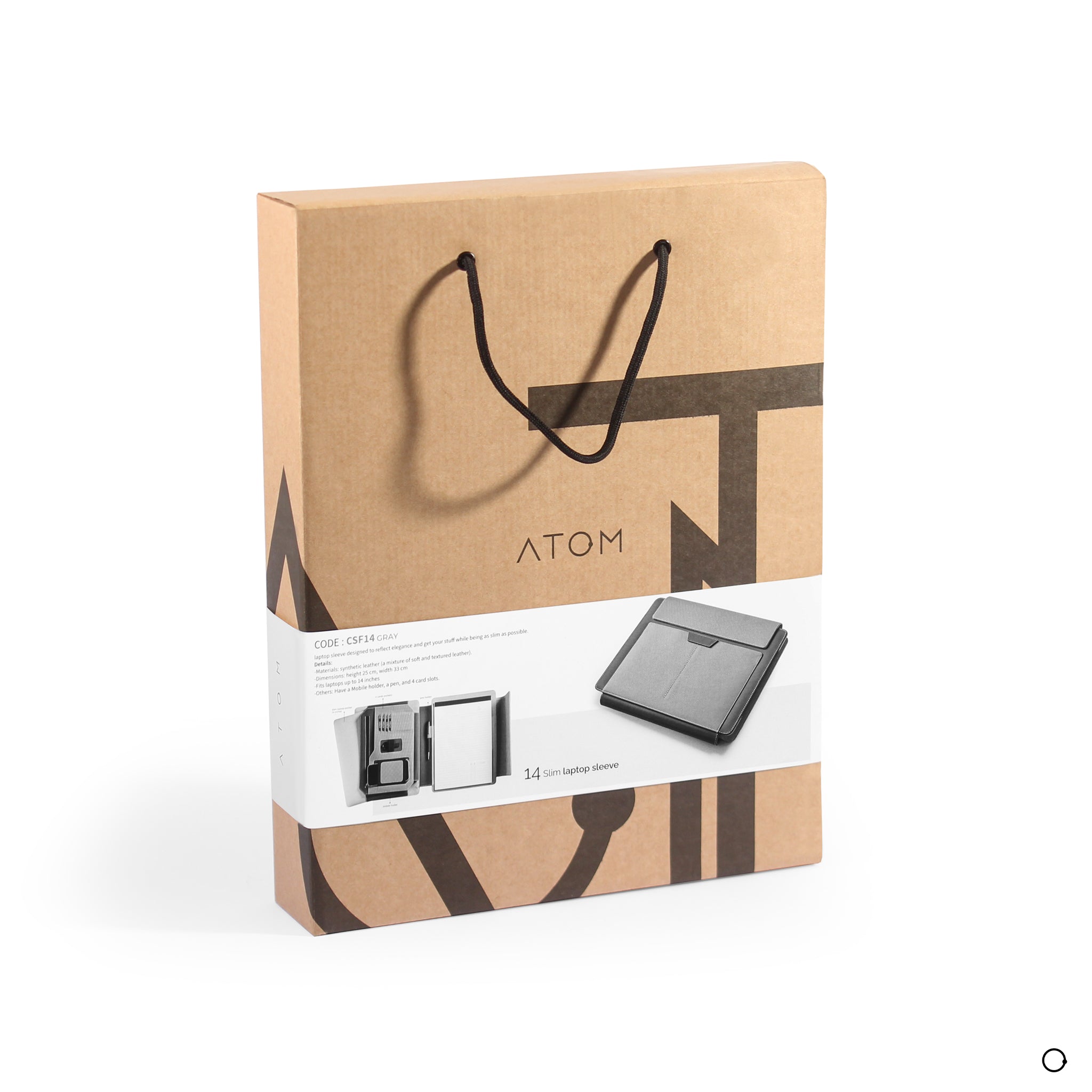 Gray slim laptop sleeve