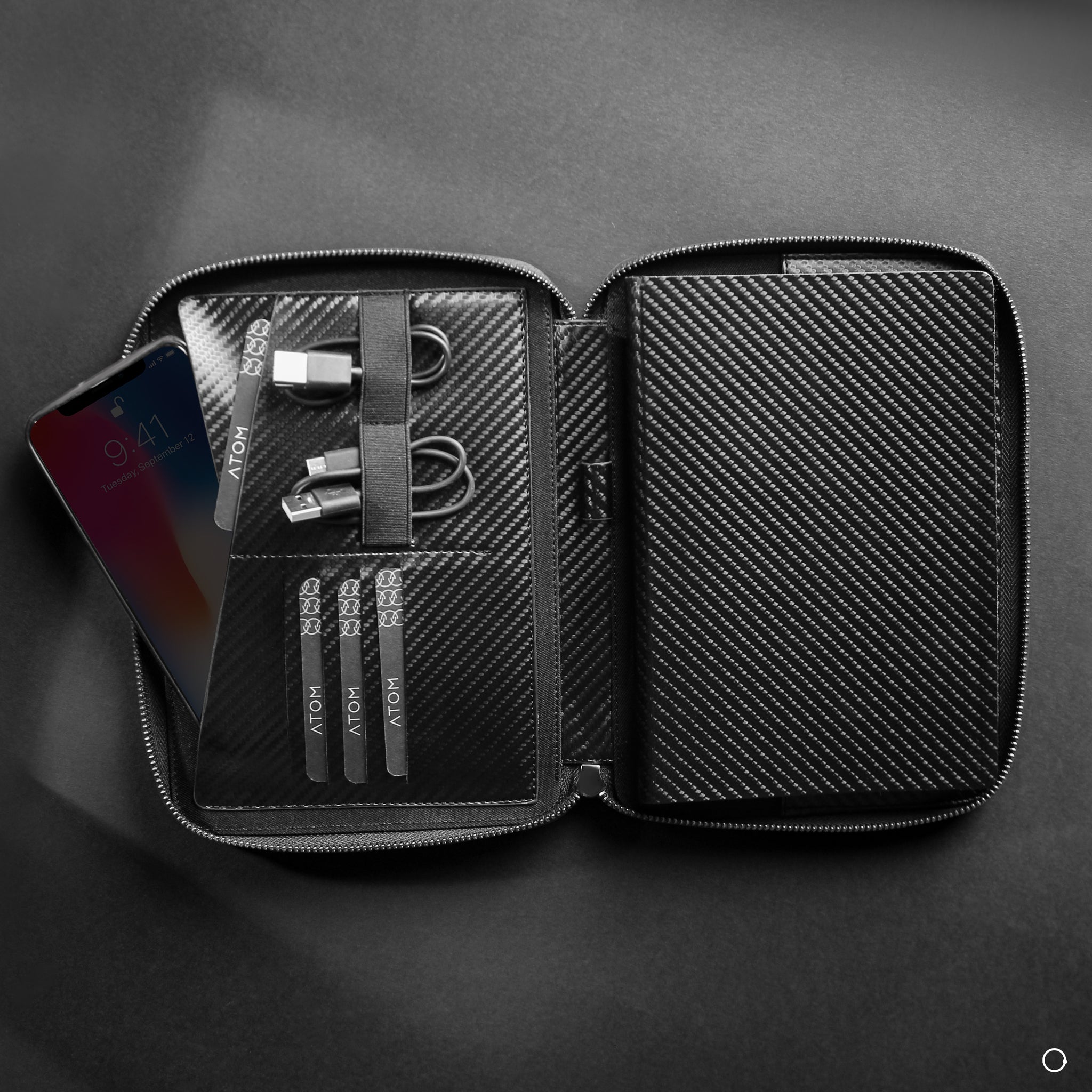 Trio Black Planner and silver pen