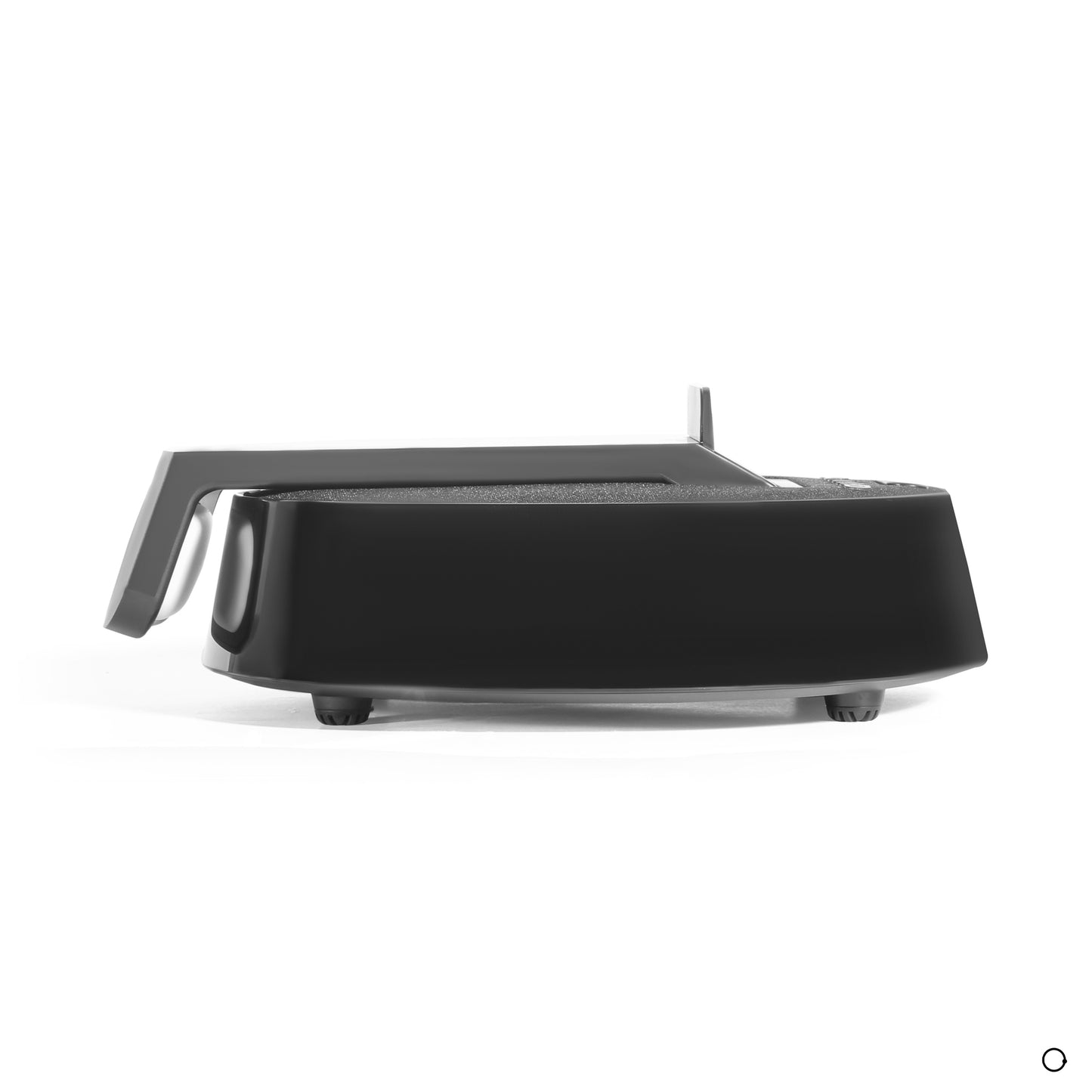 black Modern Desk Clock with Temperature Display