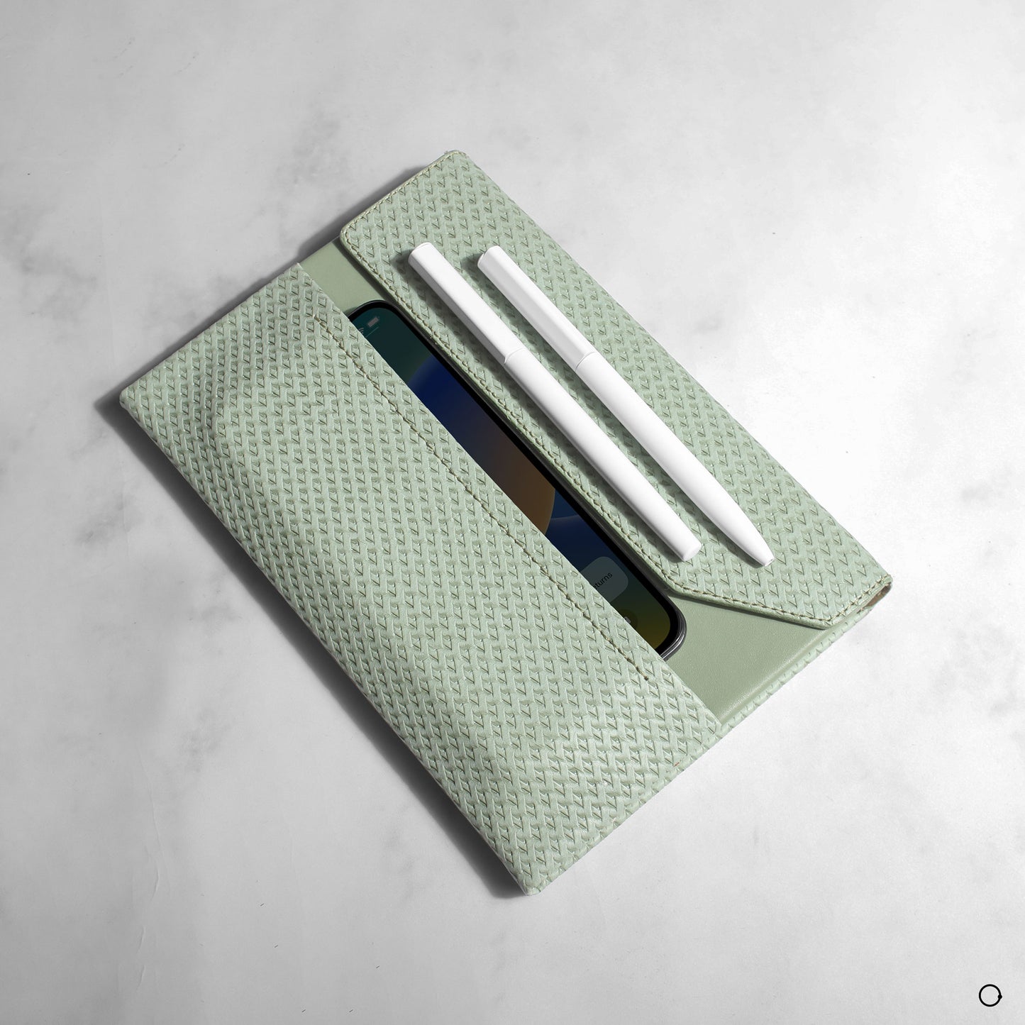 Minty notebook and White Pen Set