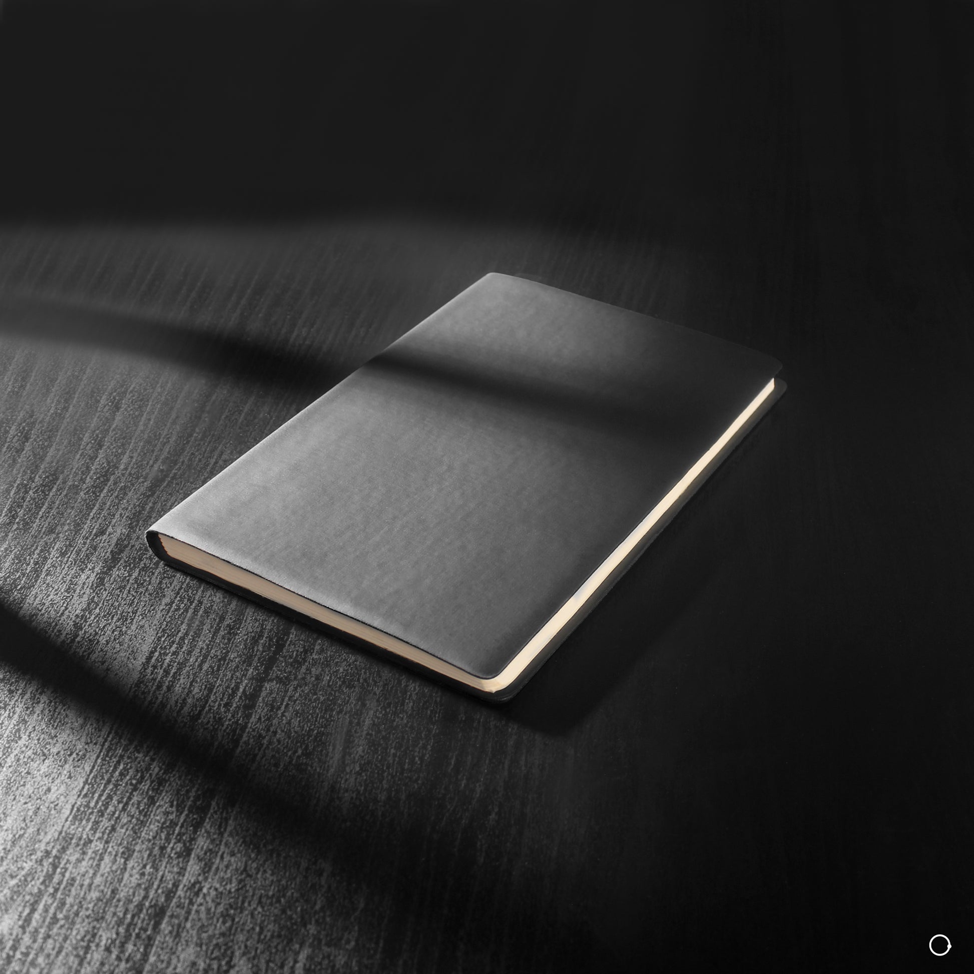 Black leather notebook