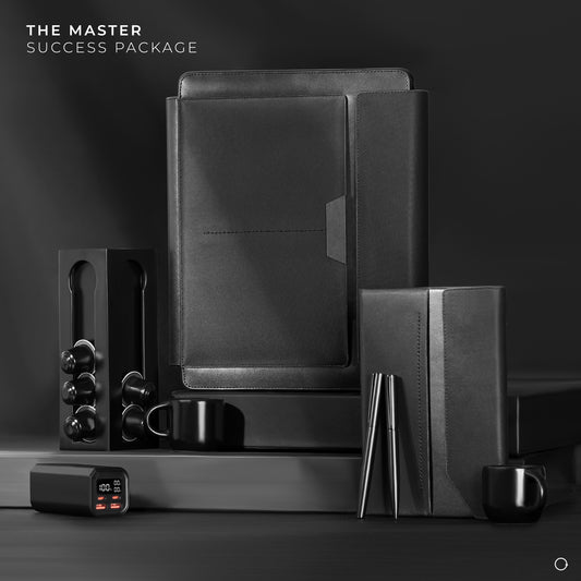 including notebook , penset , and 2 mug ,laptop sleeve,Fast Charger Power Bank Nespresso capsule holder
 