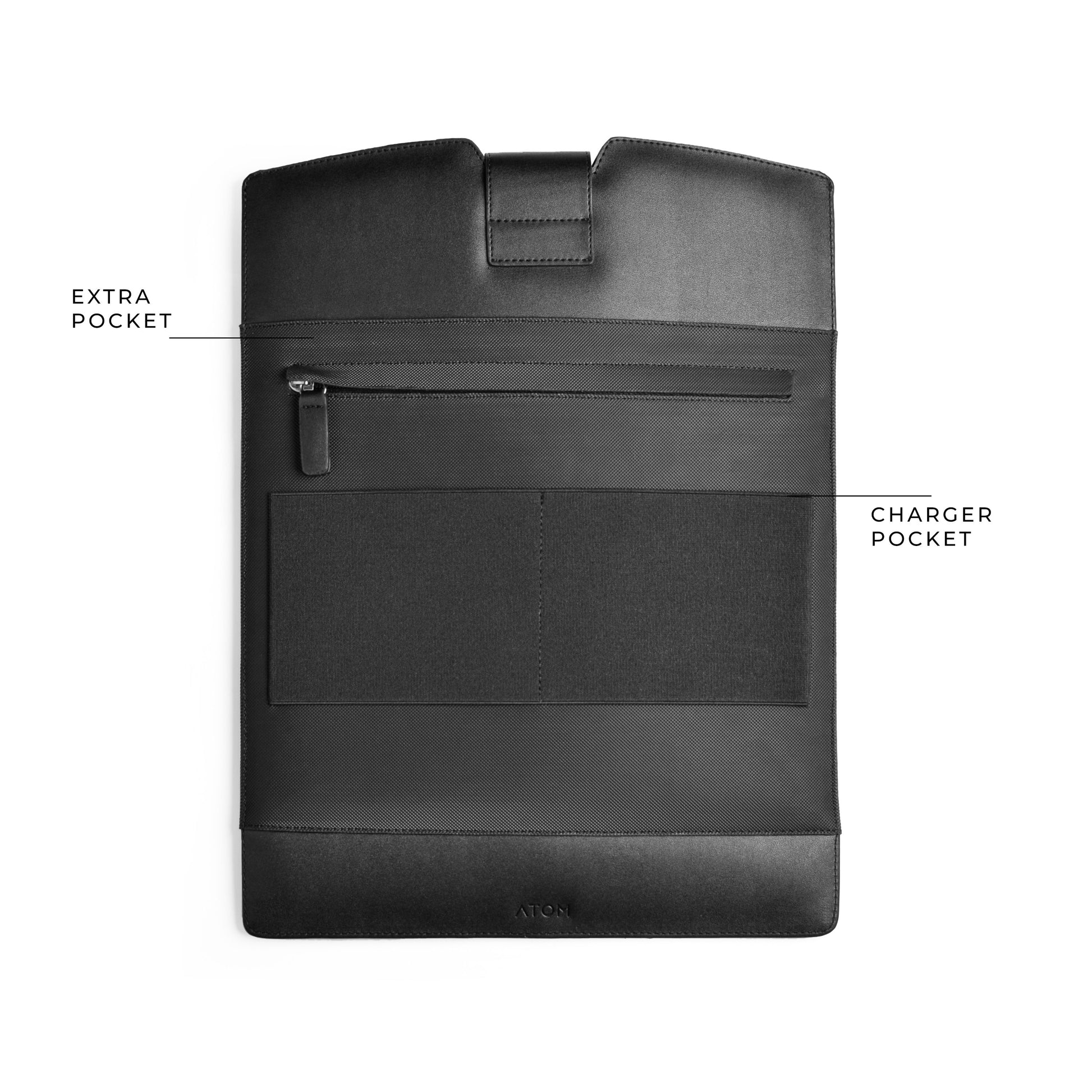 black Leather laptop sleeve