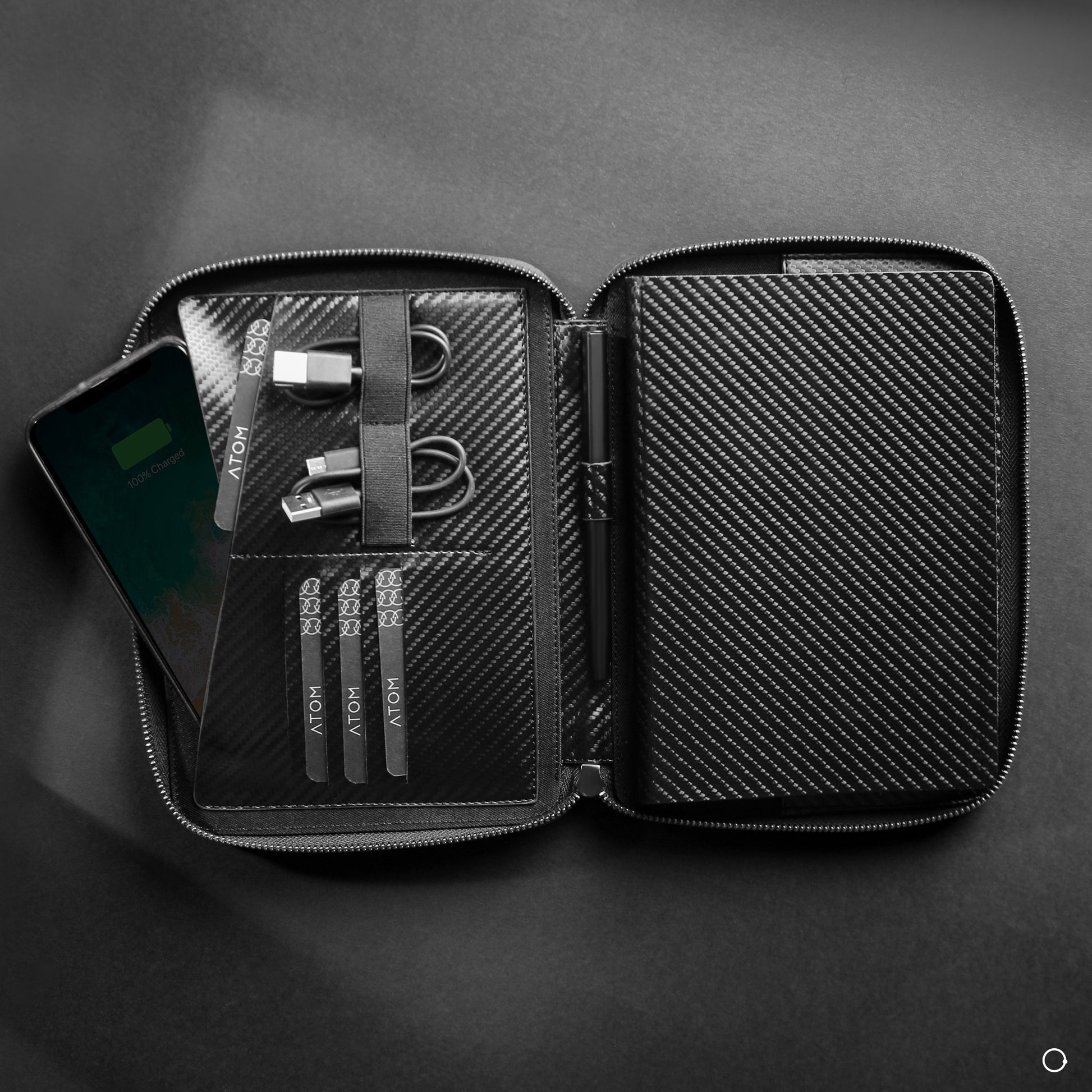 black organizer with Dimensions 23cm×16 cm 