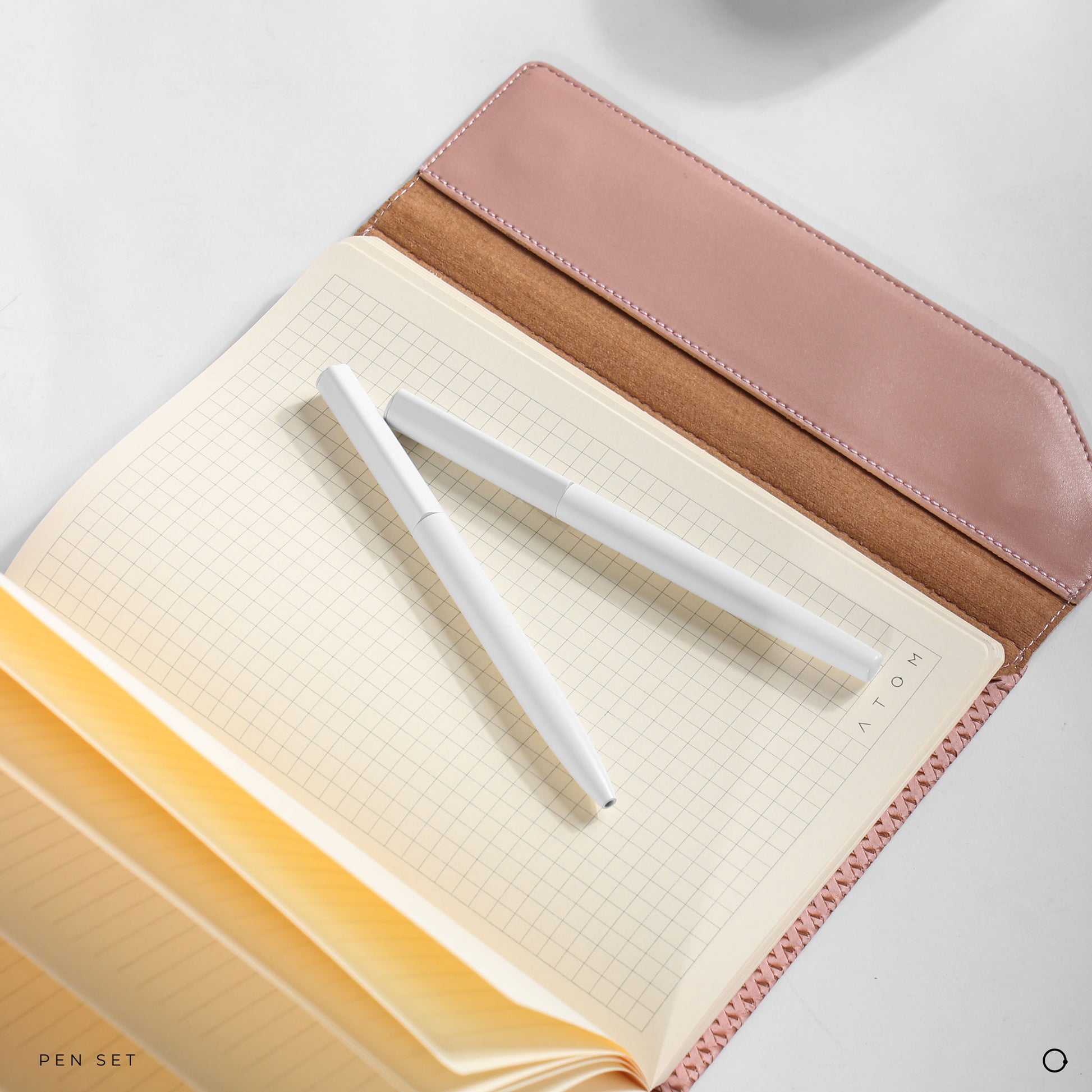 notebook with Creamy papers 