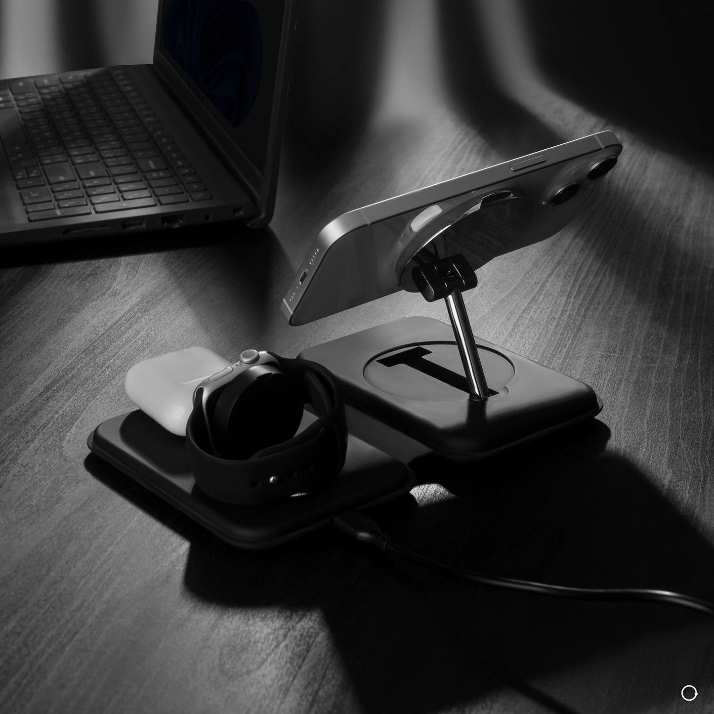black wireless charger