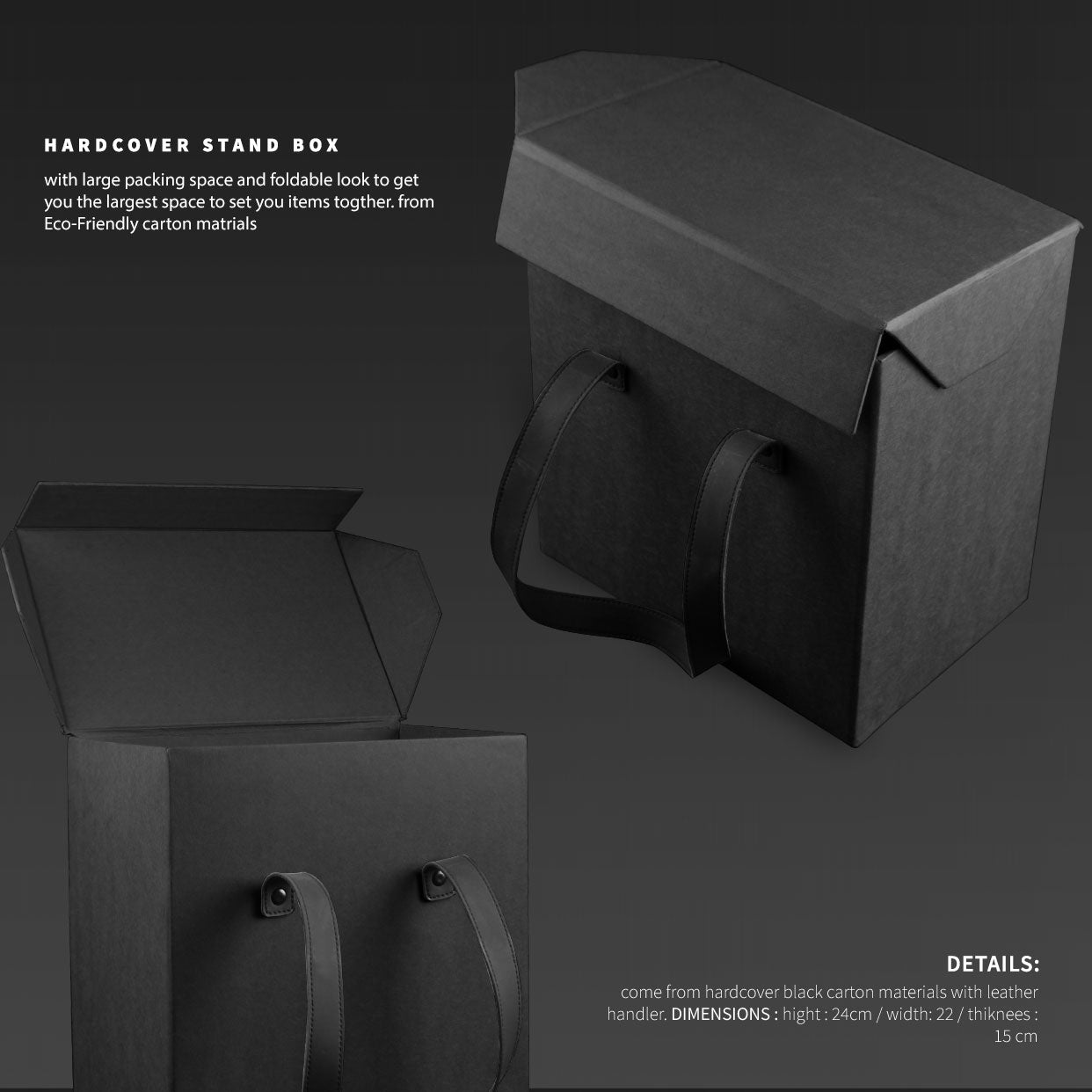 black hardcover box 