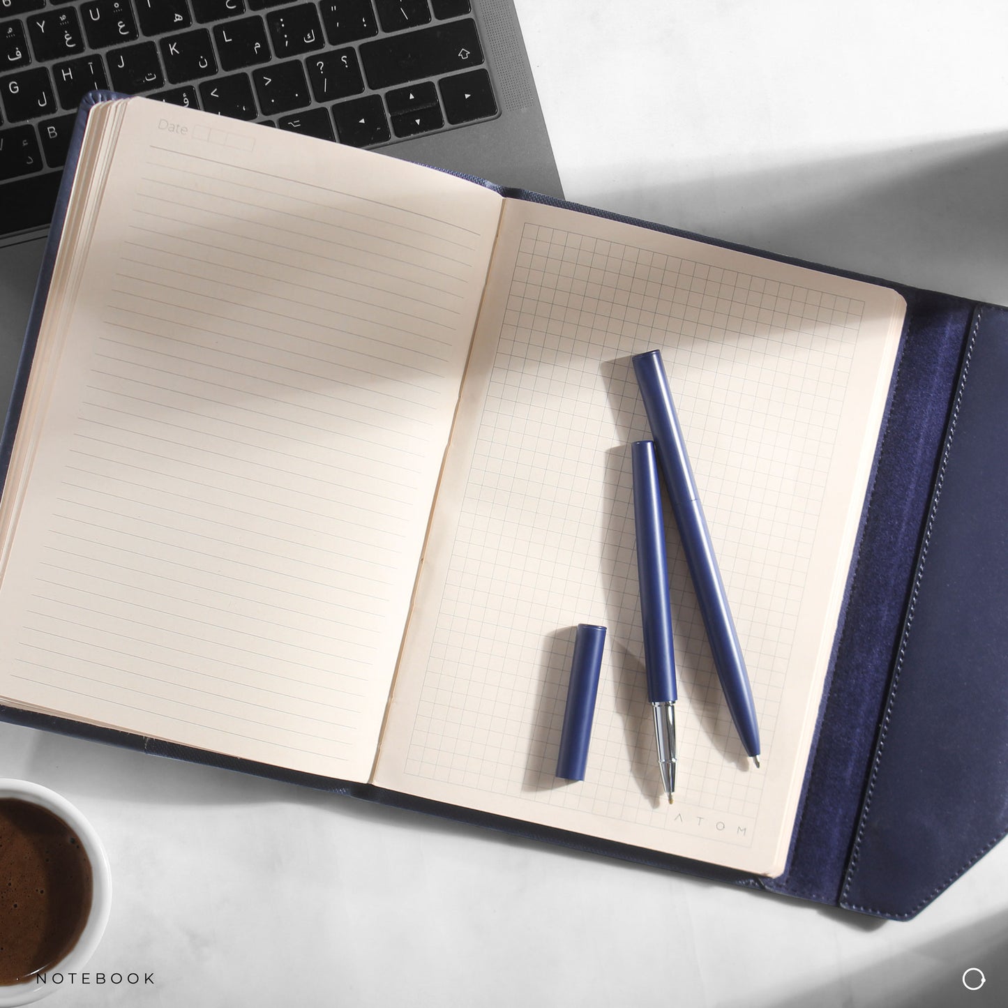 Navy Pro notebook-Blue Pen Set
