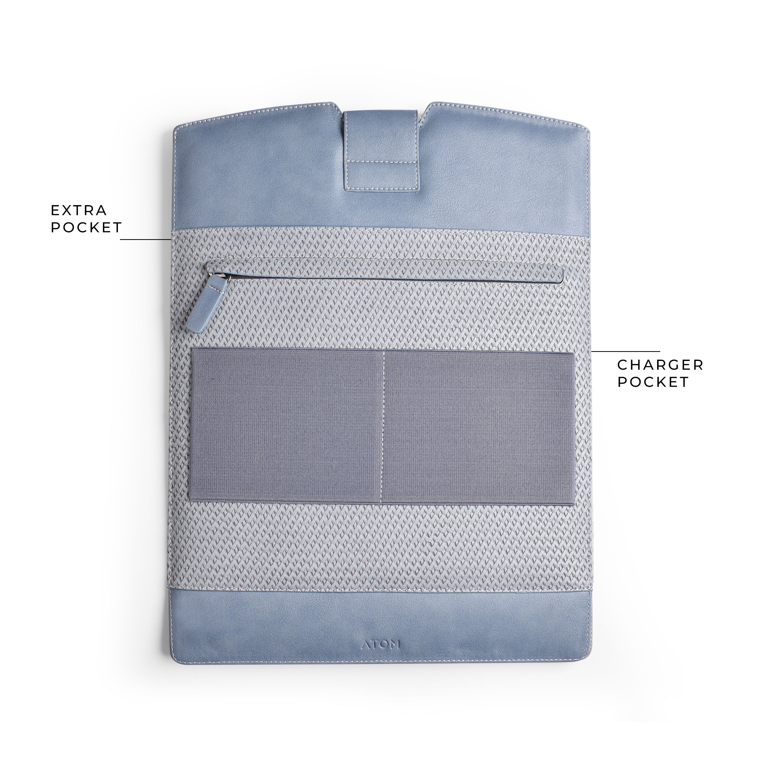 sky laptop sleeve with many pockets 