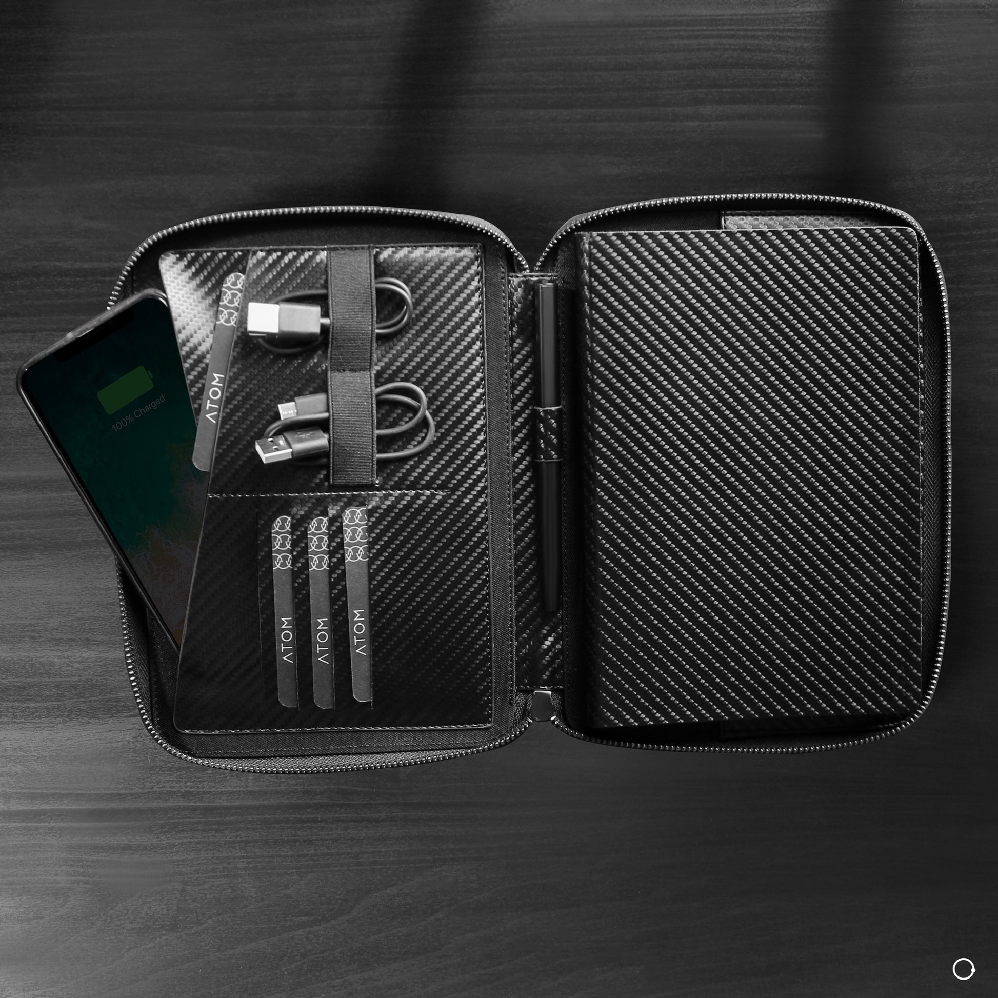Synthetic leather organizer