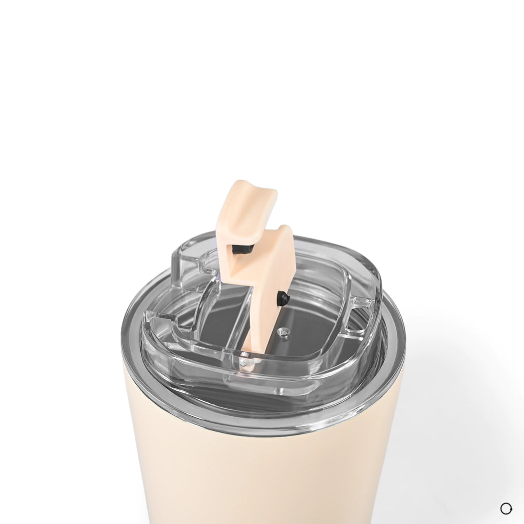 thermal mug with a double-walled vacuum   