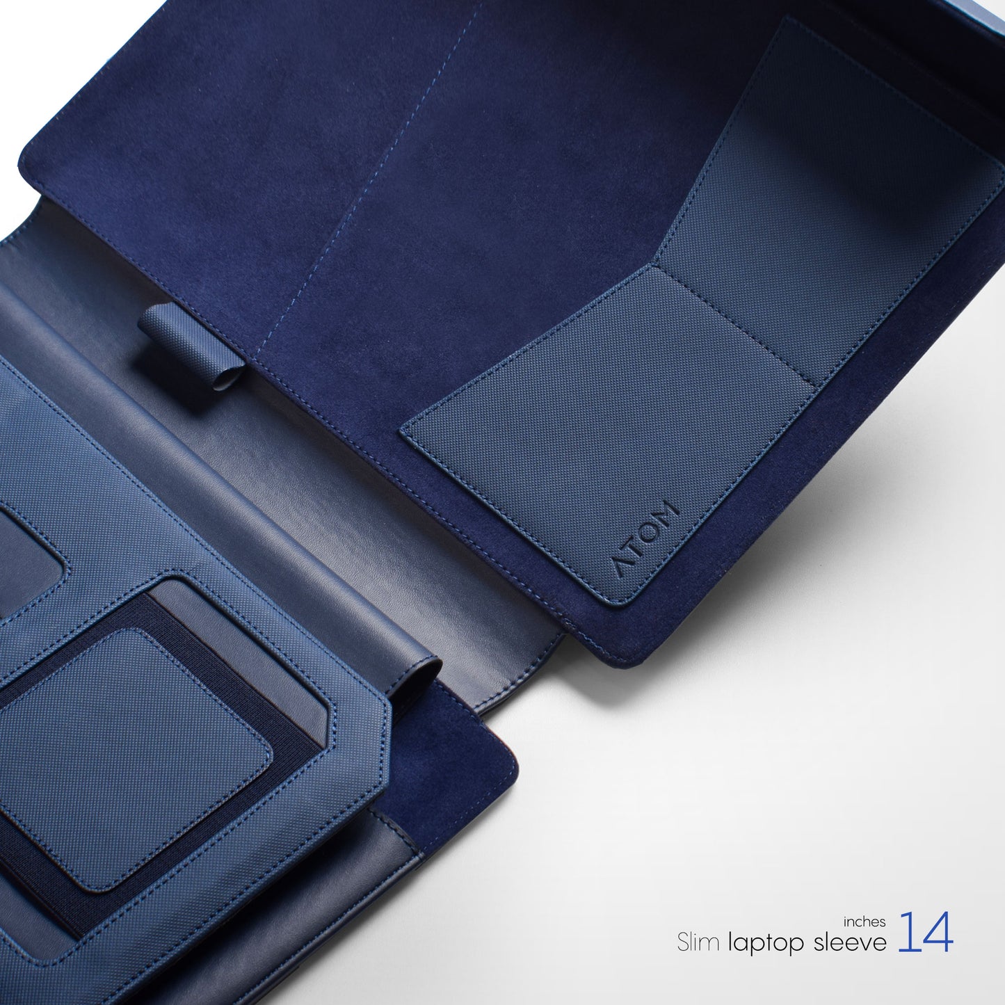Navy slim laptop sleeve